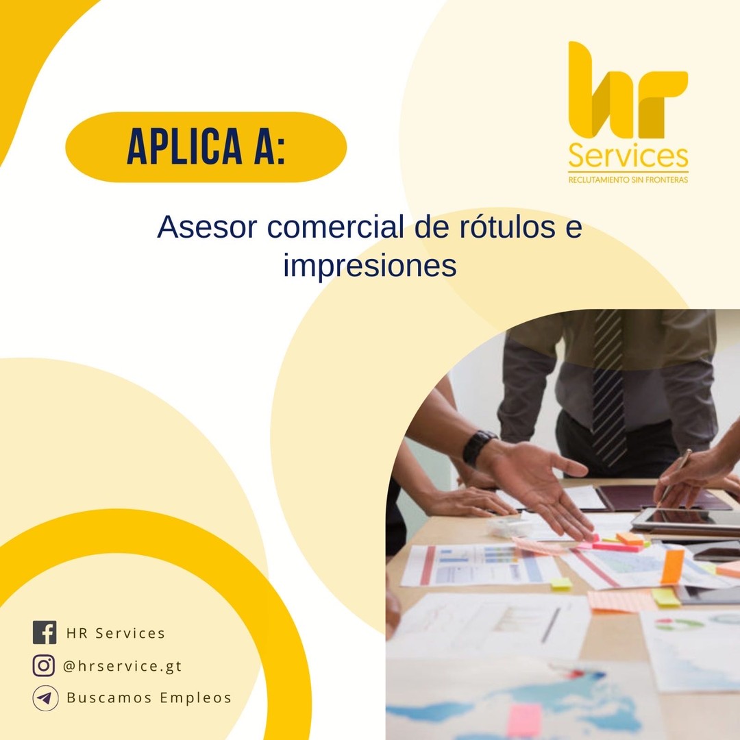 Asesor comercial de rótulos e impresiones