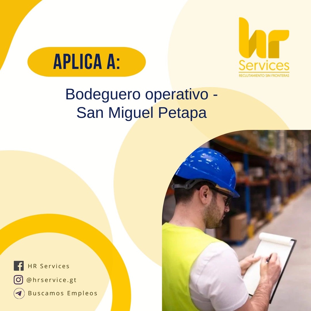 Bodeguero operativo en San Miguel Petapa