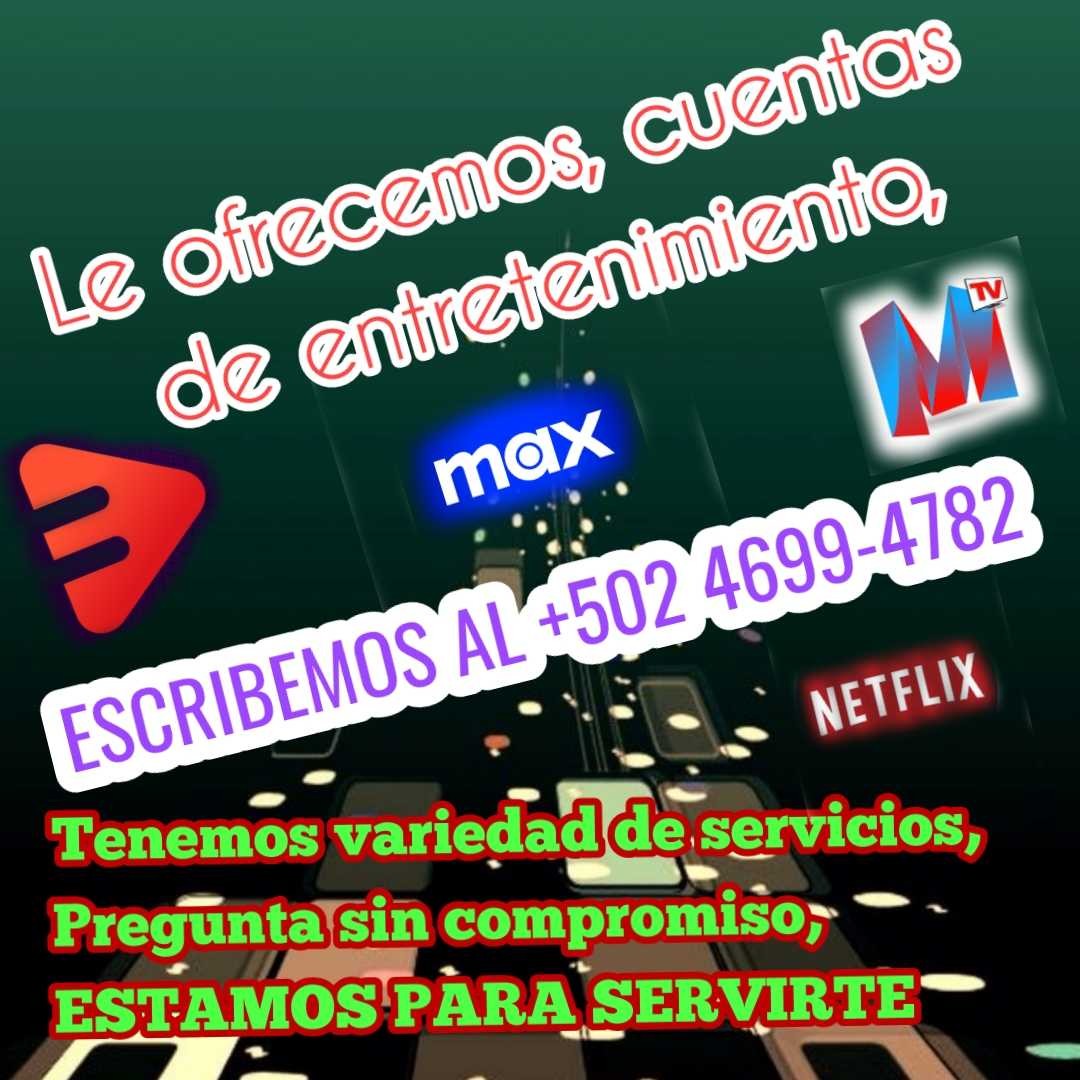 Cuentas y pantallas de Entretenimiento