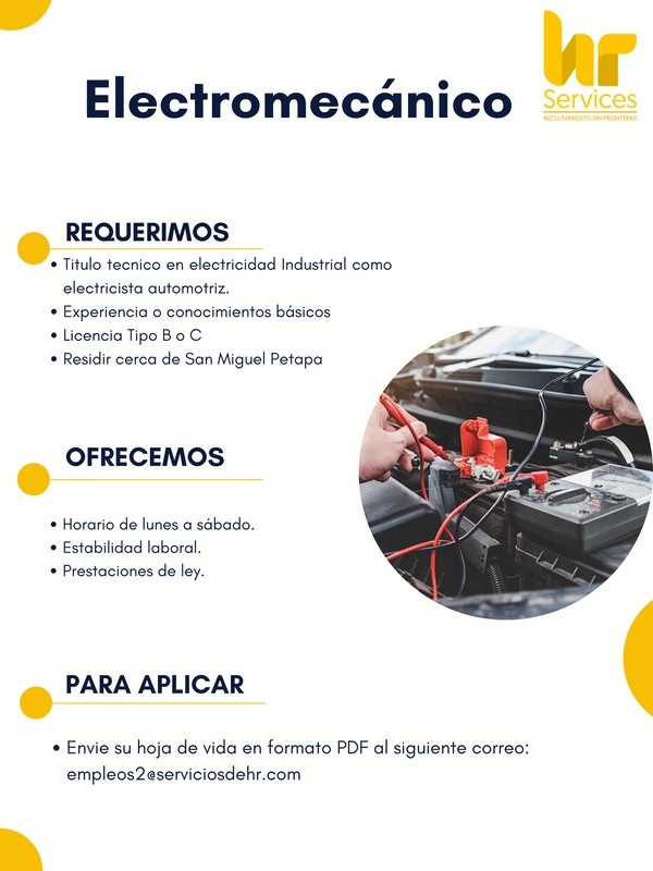 Electromecánico San Miguel Petapa