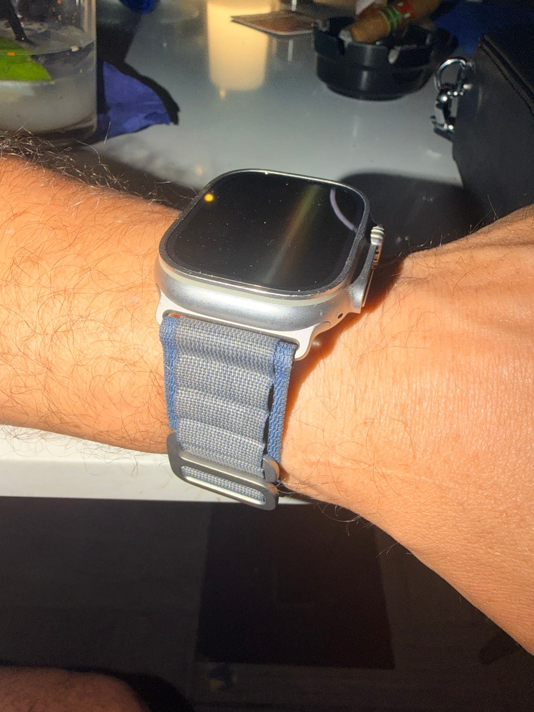 Apple Watch Ultra – Titanium Case with Blue Alpine Loop, photo 2