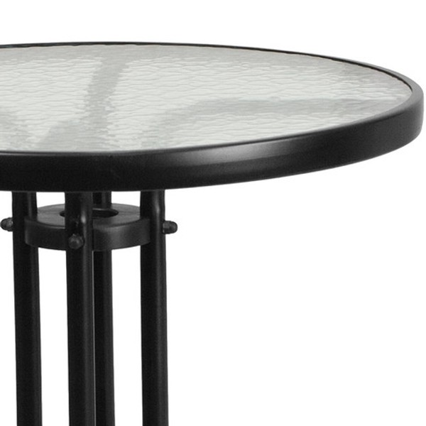 Mesa redonda de virio templado