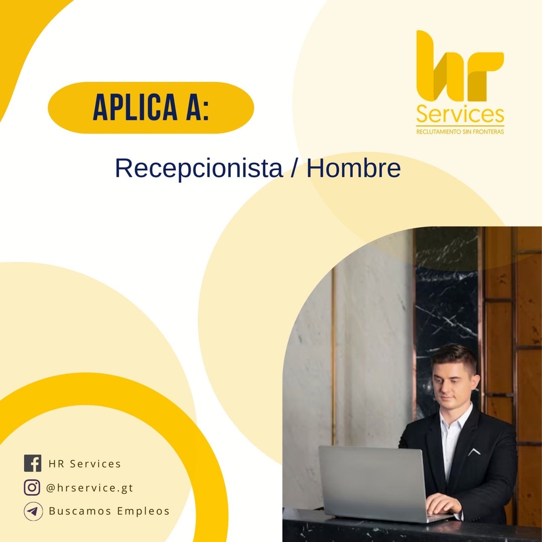 Recepcionista / Hombre