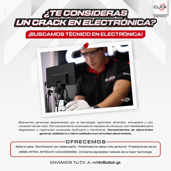 Técnico en electrónica para tiendas Click
