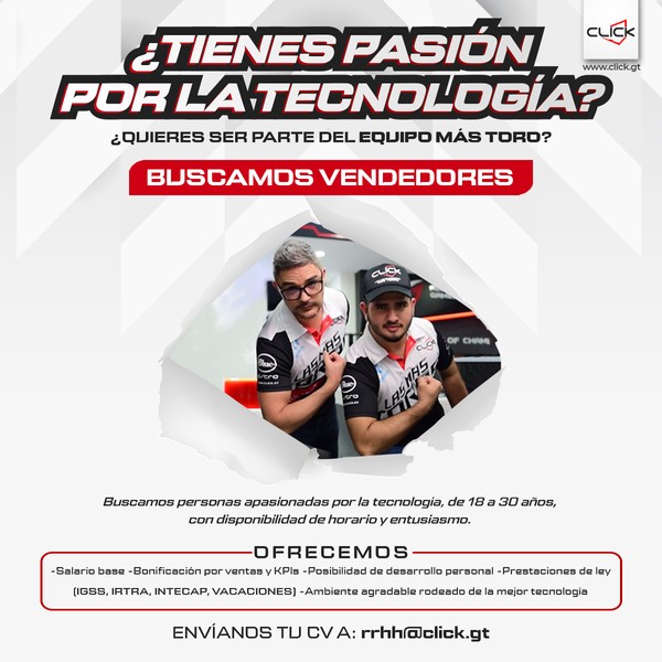 Vendedor para tiendas Click ciudad capital